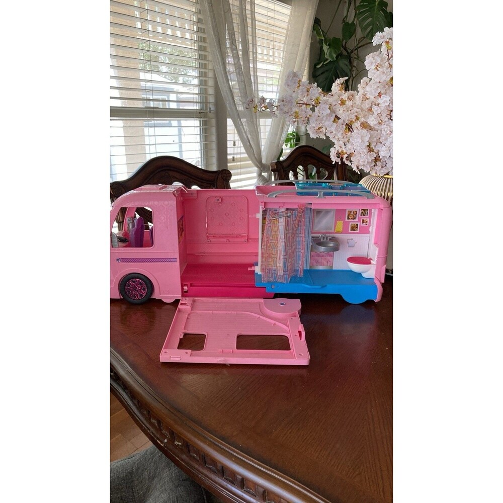 Mattel Barbie Camper RV 2019 Pink Van 3-in-1 Dream Home Vehicle Only